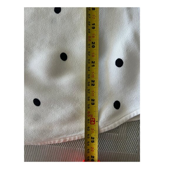 LK Bennet Black Cream Polka Dot Top Sz 6 - Picture 5 of 6